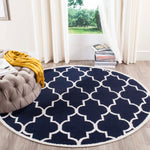 Safavieh Dhurries 632 Rug, DHU632 - Navy / Ivory