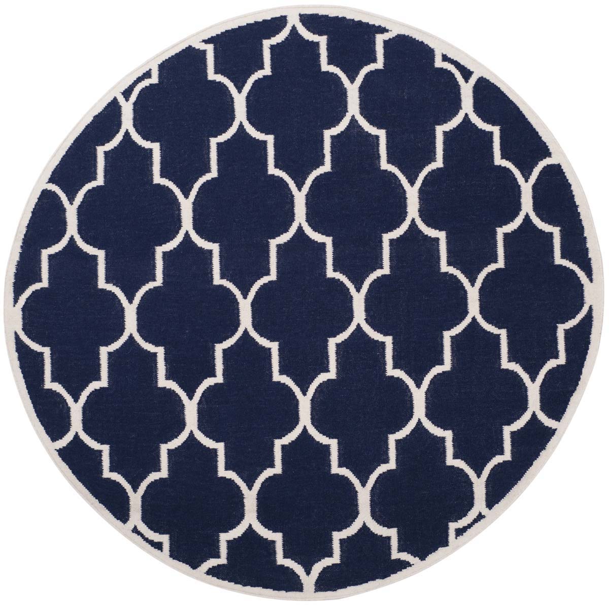 Safavieh Dhurries 632 Rug, DHU632 - Navy / Ivory