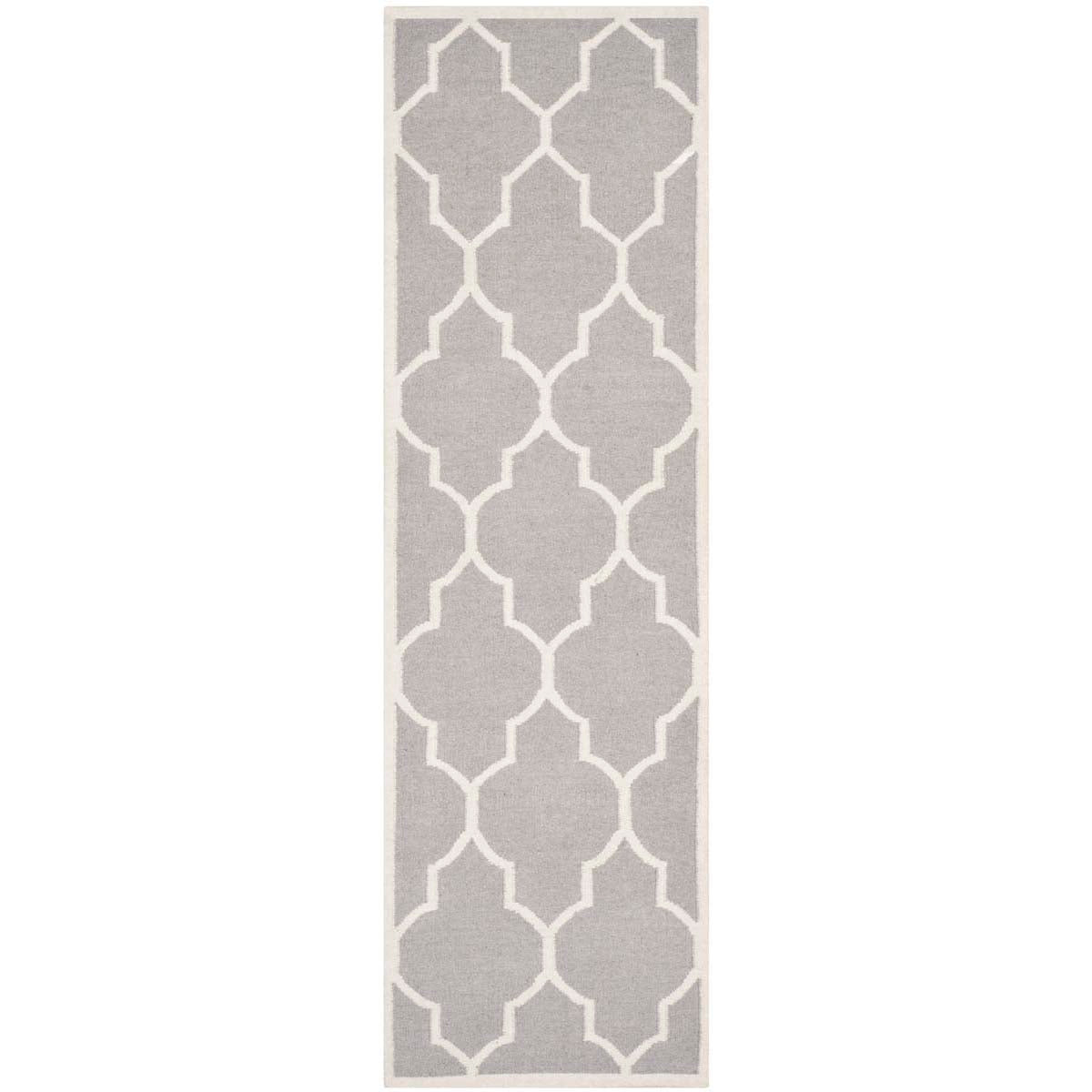 Safavieh Dhurries 632 Rug, DHU632 - Dark Grey / Ivory