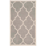 Safavieh Dhurries 632 Rug, DHU632 - Dark Grey / Ivory