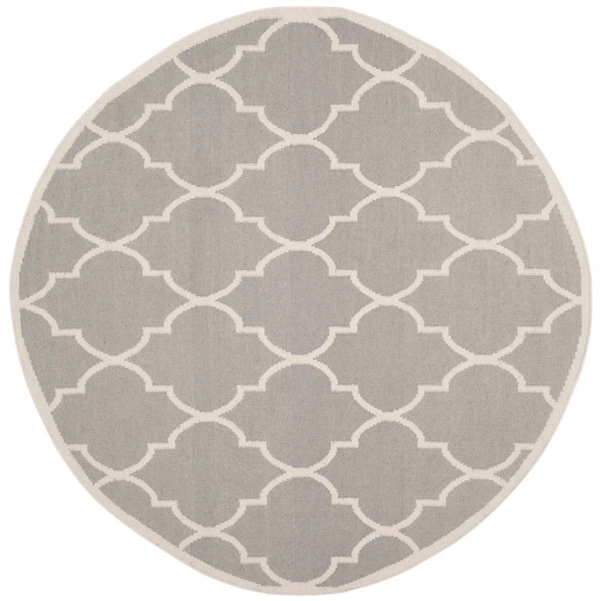 Safavieh Dhurries 632 Rug, DHU632 - Dark Grey / Ivory