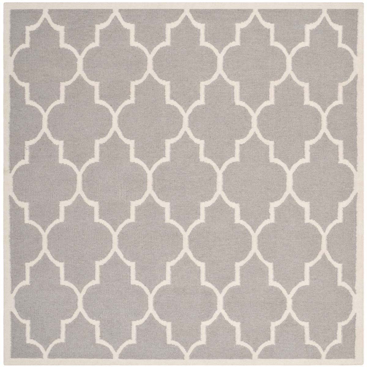 Safavieh Dhurries 632 Rug, DHU632 - Dark Grey / Ivory