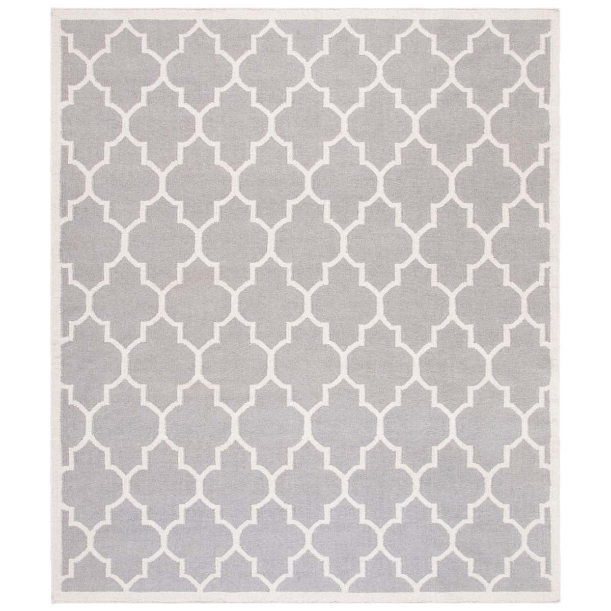 Safavieh Dhurries 632 Rug, DHU632 - Dark Grey / Ivory