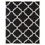 Safavieh Dhurries 633 Rug, DHU633 - Black / Ivory