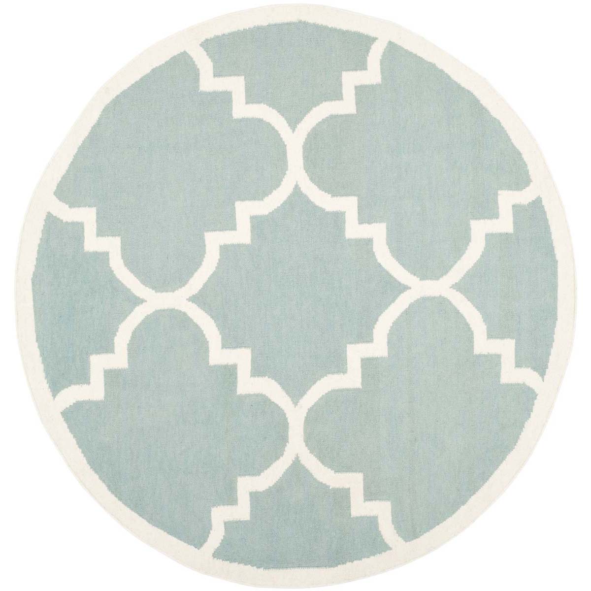 Safavieh Dhurries 633 Rug, DHU633 - Light Blue / Ivory