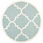 Safavieh Dhurries 633 Rug, DHU633 - Light Blue / Ivory