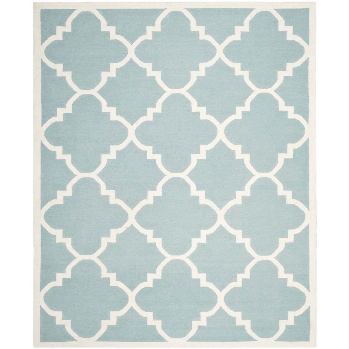 Safavieh Dhurries 633 Rug, DHU633 - Light Blue / Ivory