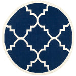 Safavieh Dhurries 633 Rug, DHU633 - Navy / Ivory