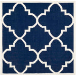 Safavieh Dhurries 633 Rug, DHU633 - Navy / Ivory