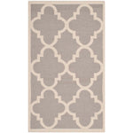 Safavieh Dhurries 633 Rug, DHU633 - Dark Grey / Ivory