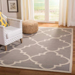 Safavieh Dhurries 633 Rug, DHU633 - Dark Grey / Ivory