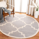 Safavieh Dhurries 633 Rug, DHU633 - Dark Grey / Ivory