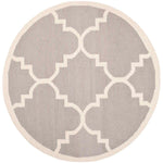 Safavieh Dhurries 633 Rug, DHU633 - Dark Grey / Ivory