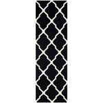 Safavieh Dhurries 634 Rug, DHU634 - Black / Ivory