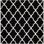 Safavieh Dhurries 634 Rug, DHU634 - Black / Ivory