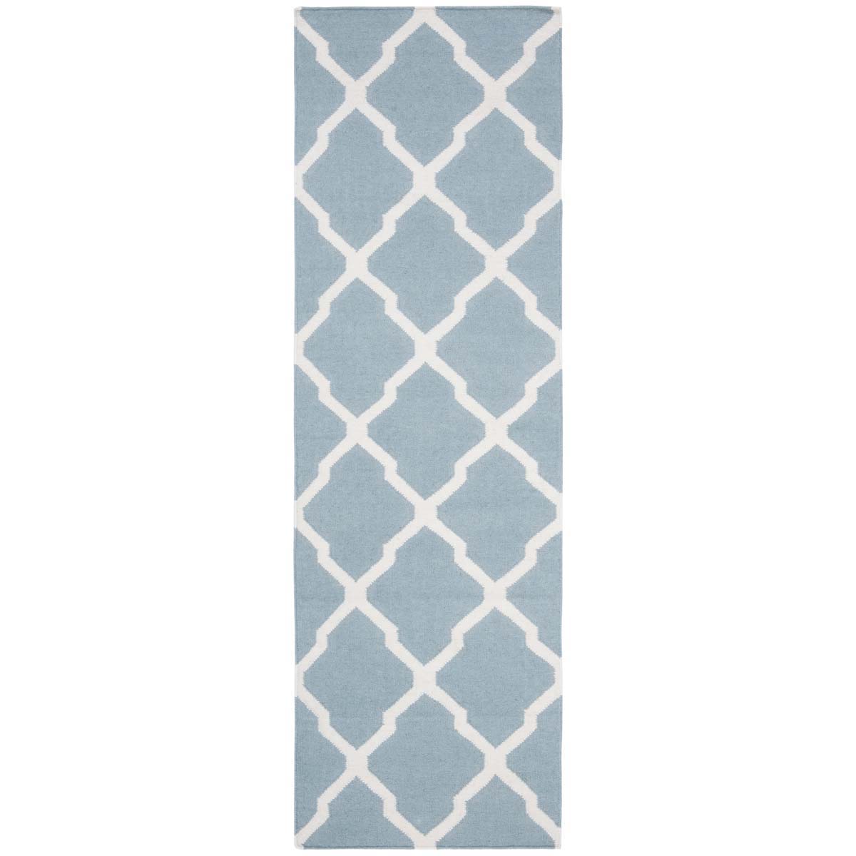 Safavieh Dhurries 634 Rug, DHU634 - Light Blue / Ivory