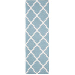 Safavieh Dhurries 634 Rug, DHU634 - Light Blue / Ivory