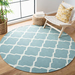 Safavieh Dhurries 634 Rug, DHU634 - Light Blue / Ivory