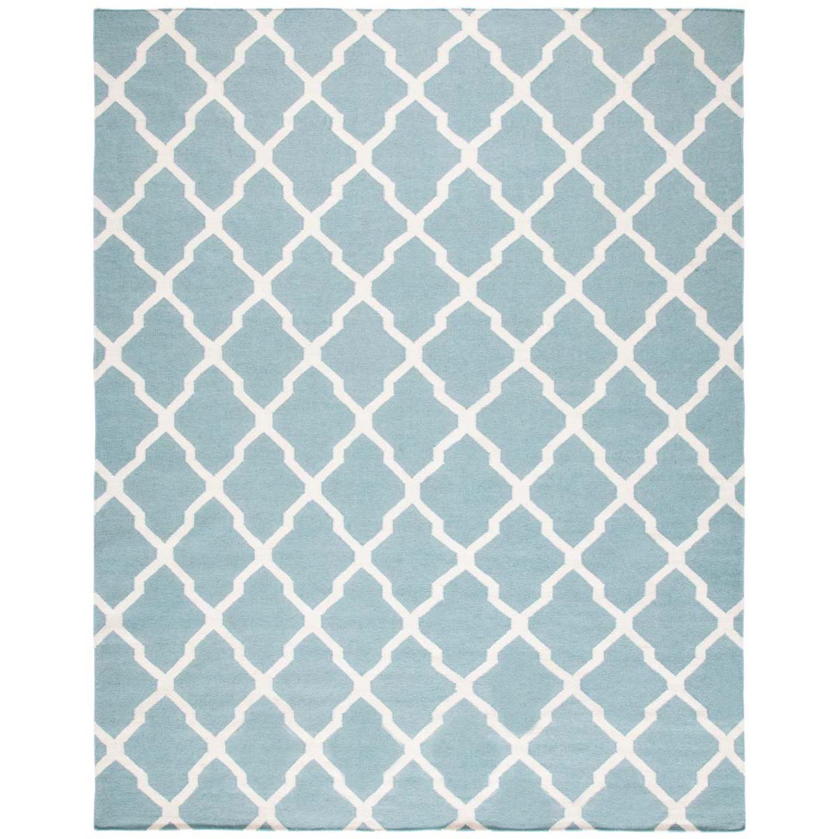 Safavieh Dhurries 634 Rug, DHU634 - Light Blue / Ivory