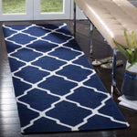 Safavieh Dhurries 634 Rug, DHU634 - Navy / Ivory