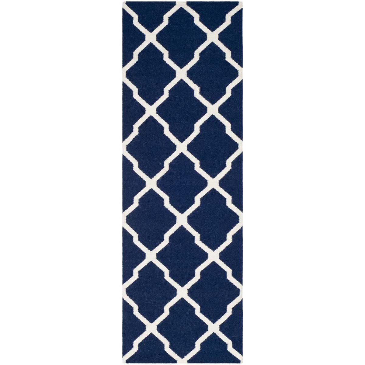 Safavieh Dhurries 634 Rug, DHU634 - Navy / Ivory