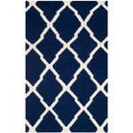 Safavieh Dhurries 634 Rug, DHU634 - Navy / Ivory