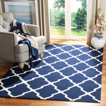 Safavieh Dhurries 634 Rug, DHU634 - Navy / Ivory