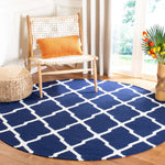 Safavieh Dhurries 634 Rug, DHU634 - Navy / Ivory