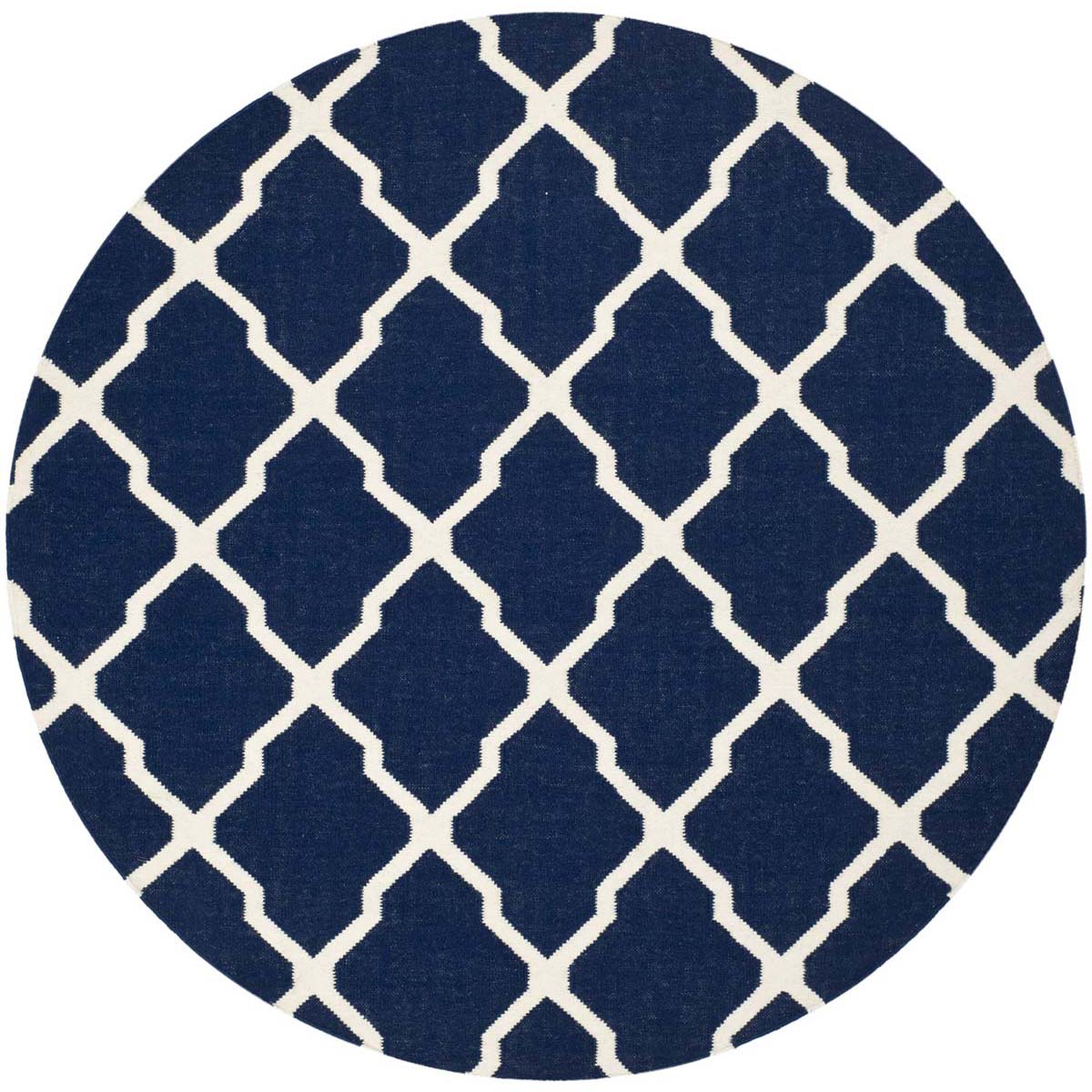 Safavieh Dhurries 634 Rug, DHU634 - Navy / Ivory