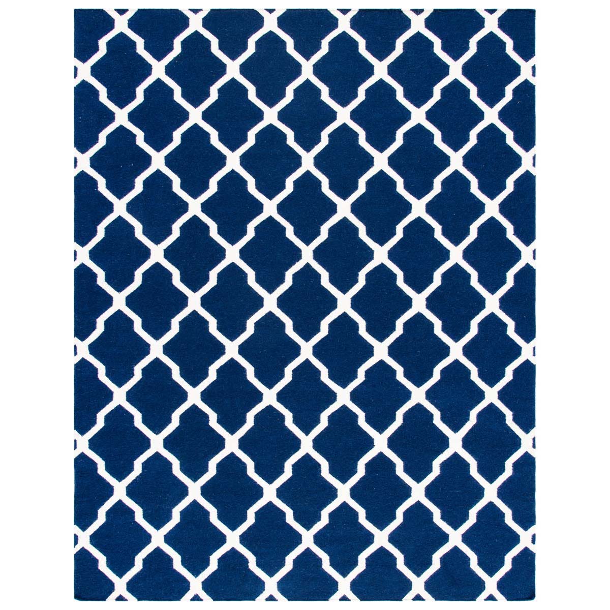 Safavieh Dhurries 634 Rug, DHU634 - Navy / Ivory