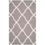 Safavieh Dhurries 634 Rug, DHU634 - Dark Grey / Ivory