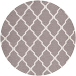 Safavieh Dhurries 634 Rug, DHU634 - Dark Grey / Ivory