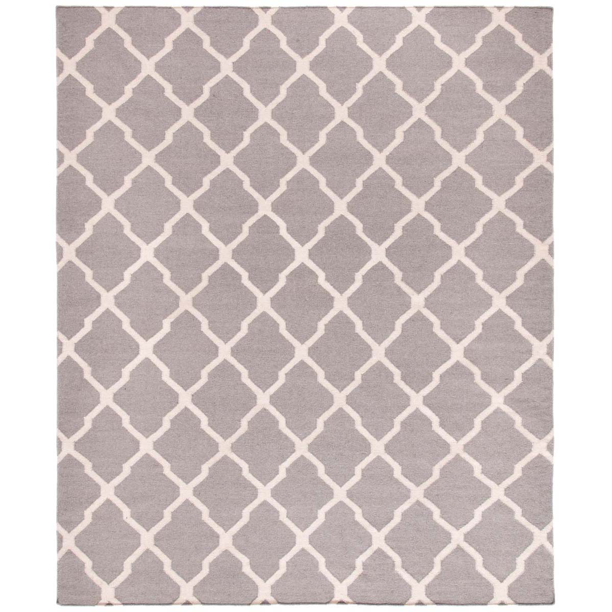 Safavieh Dhurries 634 Rug, DHU634 - Dark Grey / Ivory