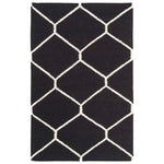 Safavieh Dhurries 635 Rug, DHU635 - Black / Ivory