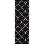 Safavieh Dhurries 635 Rug, DHU635 - Black / Ivory