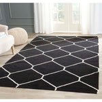 Safavieh Dhurries 635 Rug, DHU635 - Black / Ivory