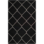 Safavieh Dhurries 635 Rug, DHU635 - Black / Ivory