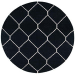 Safavieh Dhurries 635 Rug, DHU635 - Black / Ivory