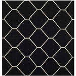 Safavieh Dhurries 635 Rug, DHU635 - Black / Ivory