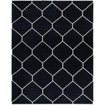 Safavieh Dhurries 635 Rug, DHU635 - Black / Ivory