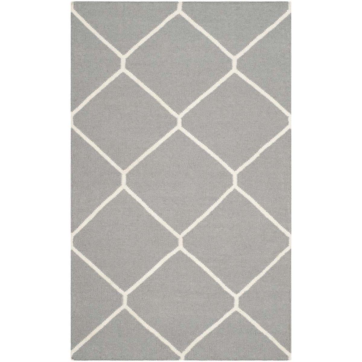 Safavieh Dhurries 635 Rug, DHU635 - Grey / Ivory