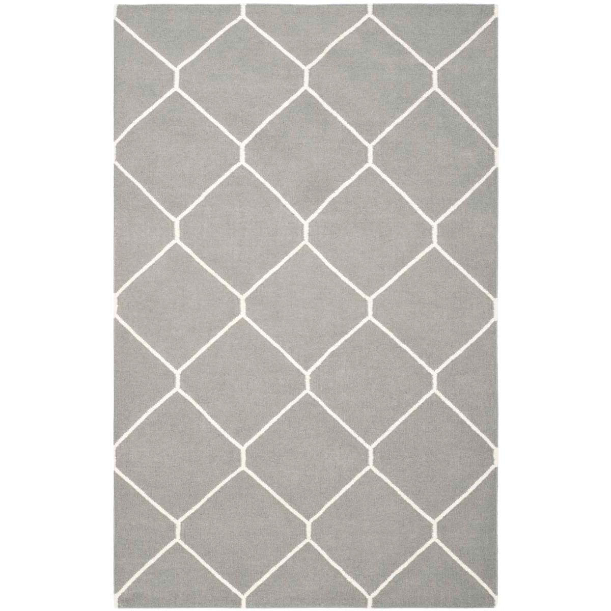 Safavieh Dhurries 635 Rug, DHU635 - Grey / Ivory