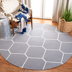 Safavieh Dhurries 635 Rug, DHU635 - Grey / Ivory