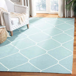 Safavieh Dhurries 635 Rug, DHU635 - Light Blue / Ivory