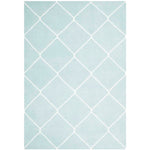 Safavieh Dhurries 635 Rug, DHU635 - Light Blue / Ivory