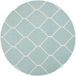 Safavieh Dhurries 635 Rug, DHU635 - Light Blue / Ivory