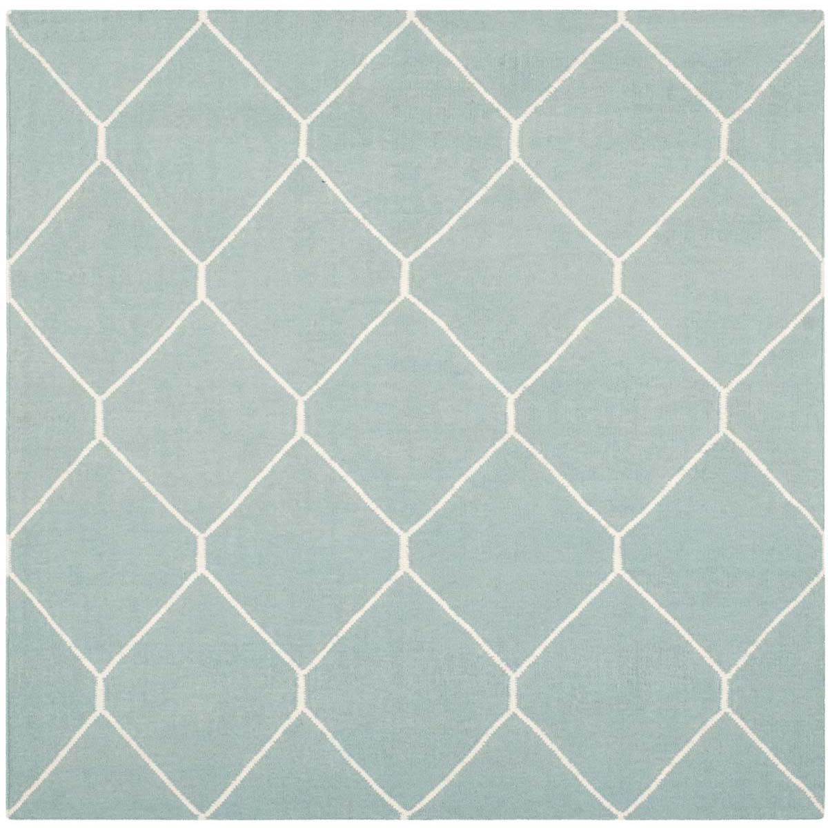 Safavieh Dhurries 635 Rug, DHU635 - Light Blue / Ivory