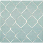 Safavieh Dhurries 635 Rug, DHU635 - Light Blue / Ivory