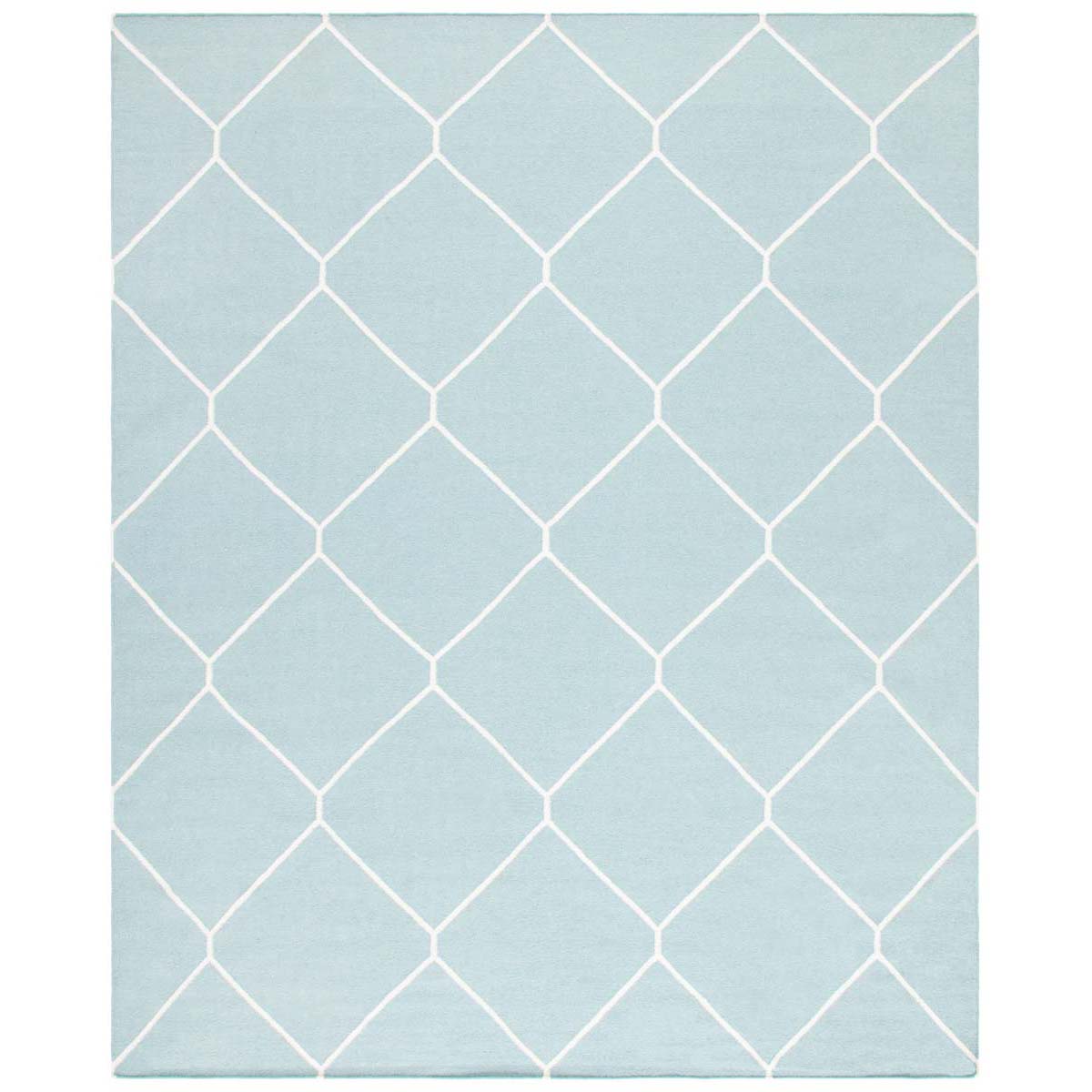 Safavieh Dhurries 635 Rug, DHU635 - Light Blue / Ivory