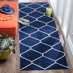 Safavieh Dhurries 635 Rug, DHU635 - Navy / Ivory